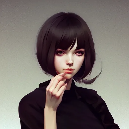 Image similar to a portrait of a beautiful model, art by ilya kuvshinov and wlop and artgerm, digital art, highly detailed, intricate, sharp focus, trending on artstation hq, deviantart, unreal engine 5, 4 k uhd image