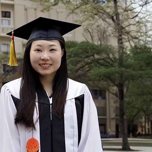 Image similar to A Chinese girl was admitted to graduate school in sociology