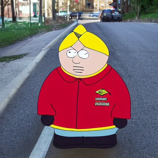 Image similar to Eric Cartman as a real life human XF IQ4, f/1.4, ISO 200, 1/160s, 8K, RAW, unedited, symmetrical balance, in-frame