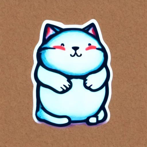 Image similar to cute chubby cat sticker