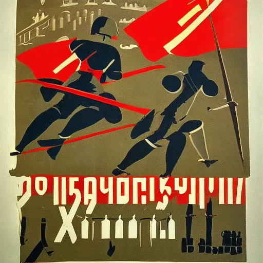 Image similar to USSR Poster of Medieval Army