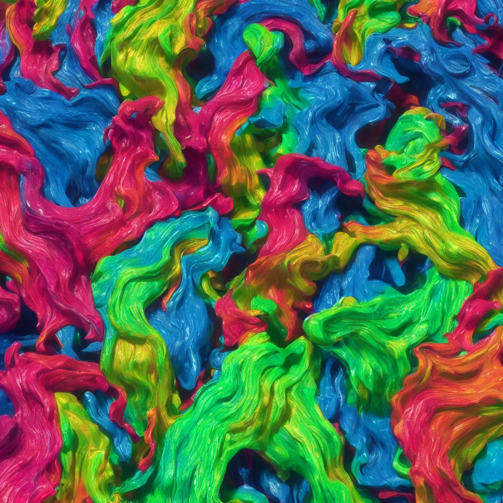 Image similar to painful pleasures by lynda benglis, octane render, colorful, 4 k, 8 k