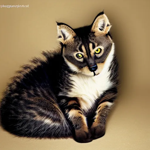 Image similar to a feline honeybadger - cat - hybrid, animal photography