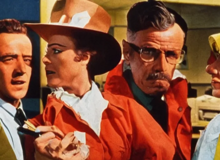 Image similar to a movie still from the 1955 musical Breaking Bad, in full technicolor, cinematic