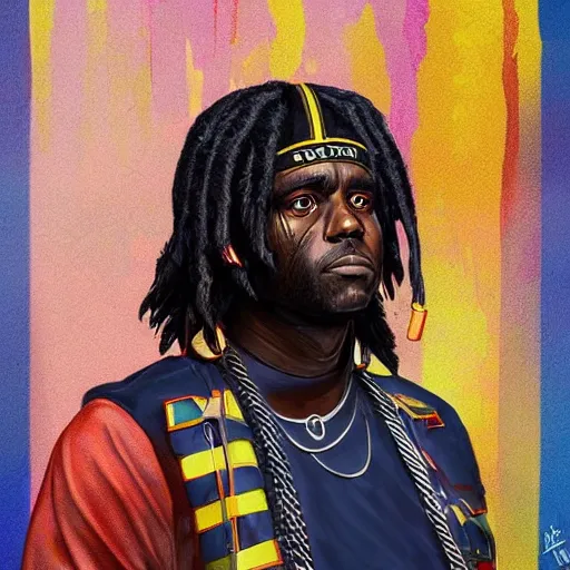Prompt: portrait of chief keef, highly detailed, digital painting, artstation, illustration