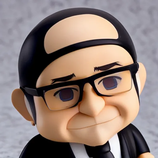 Prompt: nendoroid of danny devito as the penguin, product photo