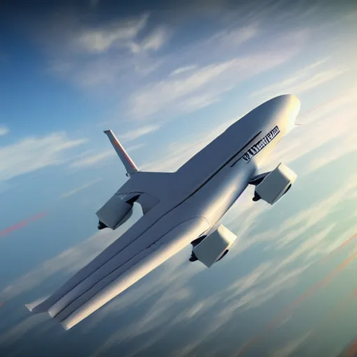 Prompt: airplane flying photorealistic