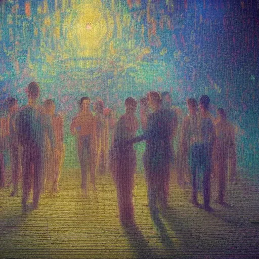 Prompt: DataUnion Protocol - TOGETHER is more, a network of DataNFTs, Value Share Contracts and the TOGETHER token, data collaborations for a positive future, hyperrealistic, 8K, epic, trending on artstation, ultra detailed, beautiful lighting, close up, digital painting, cinematic, HDR, in the style of monet. masterpiece.