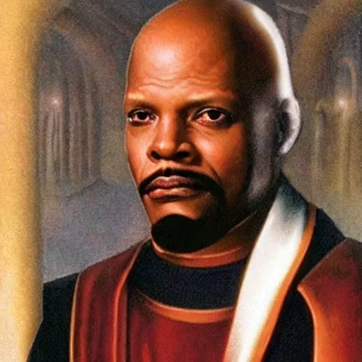 Image similar to commander sisko, catholic icon