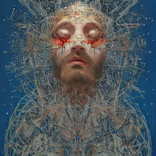 Image similar to the transfiguration of jesus christ, an ultrafine detailed painting by james jean, behance contest winner, vanitas, angular, altermodern