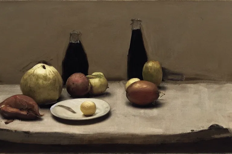 Prompt: still life by michael borremans