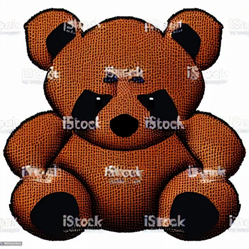 Image similar to vector art lowpoly style cubist cute teddy bears