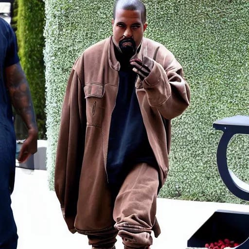 Prompt: kanye west cosplaying!! as bean! of coffee