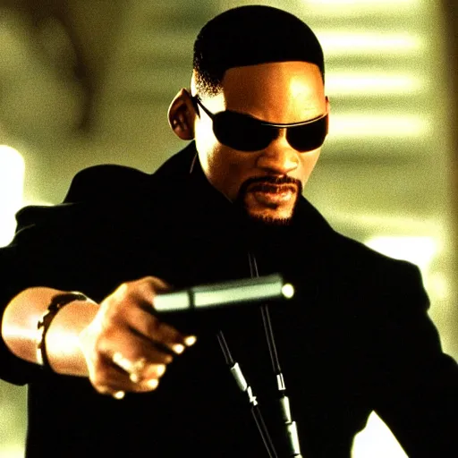 Prompt: will smith as neo in the matrix movies, cinematic, very detailed, photorealistic