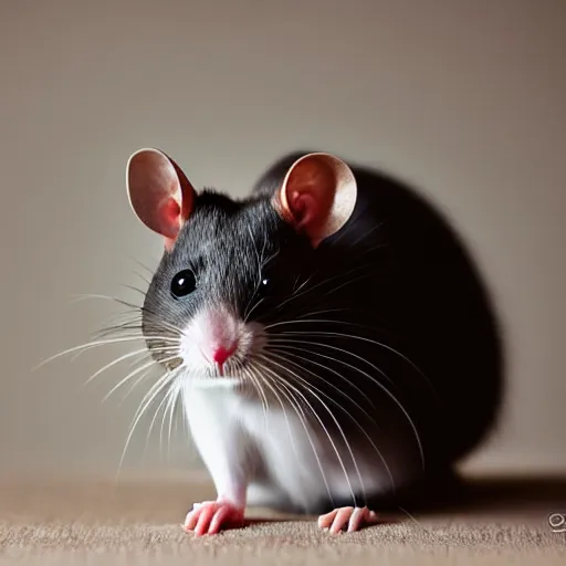 Prompt: a rat - cat - hybrid, animal photography