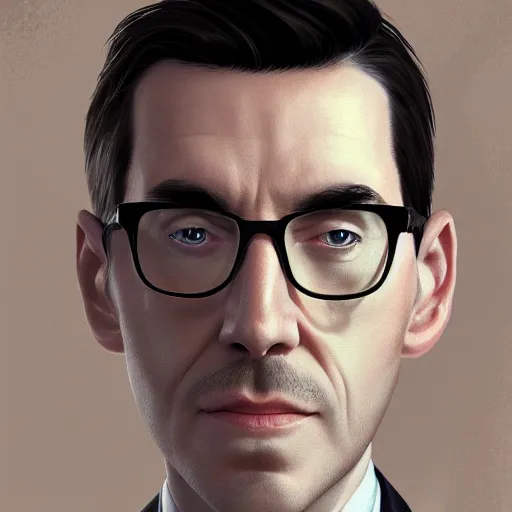 Image similar to Portrait of Mr. Crocker, matte painting, Artstation, 4K