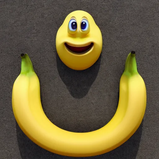 Image similar to friendly banana with a smile, highly detailed, extremely high quality, hd, 4 k, 8 k, professional photographer, 4 0 mp, lifelike, top - rated, award winning, realistic, detailed lighting, detailed shadows, sharp, no blur, edited, corrected, trending