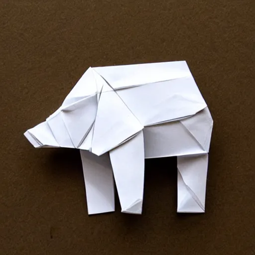 Image similar to origami polar bear