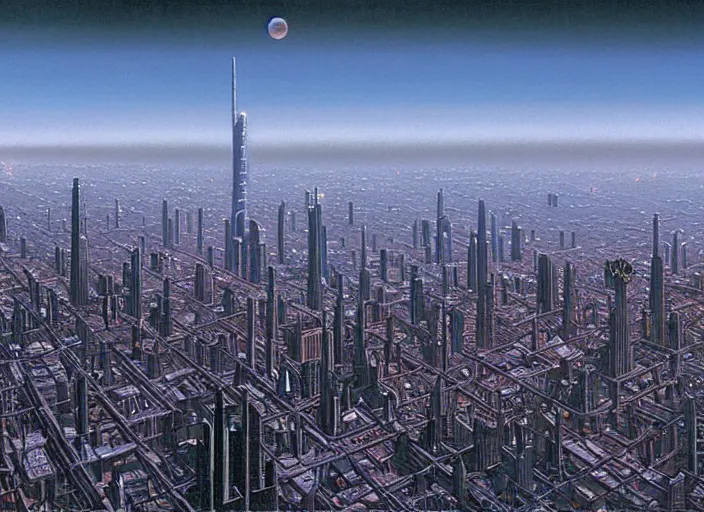 Prompt: the city & the city, matte painting, peter elson