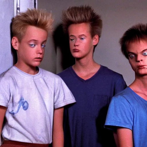 Prompt: a movie still of the beavis and butthead movie played by teenage actor look - alikes