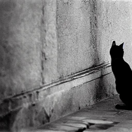 Image similar to a cat watching a bird, photograph by henri cartier bresson