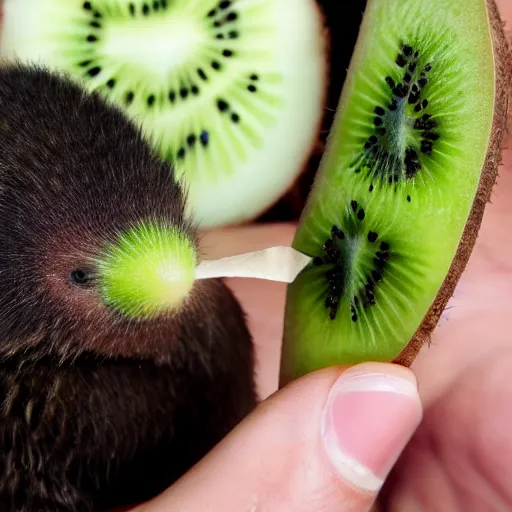 Image similar to a kiwi eating a kiwi