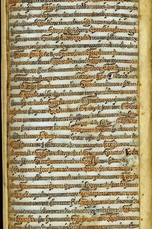 Image similar to a latin manuscript, with detailed, legible lettering