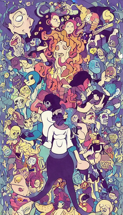life and death mixing together, by rebecca sugar | Stable Diffusion ...