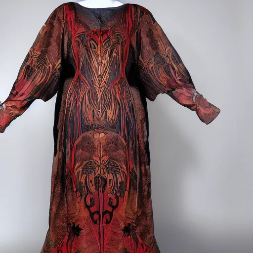 Image similar to jugendstil dress for female darth mother