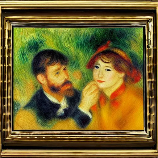 Image similar to C. Elegans Parkinson\'s disease in the style of Renoir