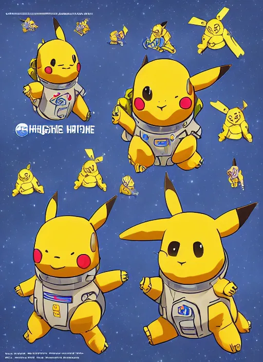 Image similar to high intricate pikachu as an astronaut on space harbor, full shot, maria panfilova, andrea savchenko, mike kime, ludovic plouffe, qi sheng luo, oliver cook, julian calle, eddie mendoza, trending on artstation