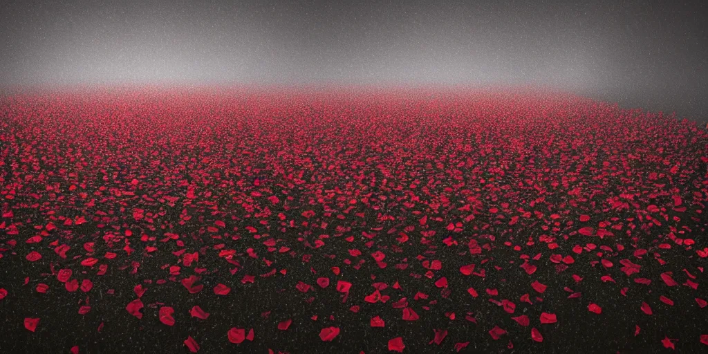 Image similar to a product picture of hundreds of roses falling from the sky, photographic filter, unreal engine 5, realistic, hyperdetailed, 8 k, cinematic, volumetric lighting, very realistic effect, hd, hdr, 4 k, sharp focus, octane render, ultra detailed, high resolution, trending on artstation in the style of albert dros glowing rich colors powerful imagery