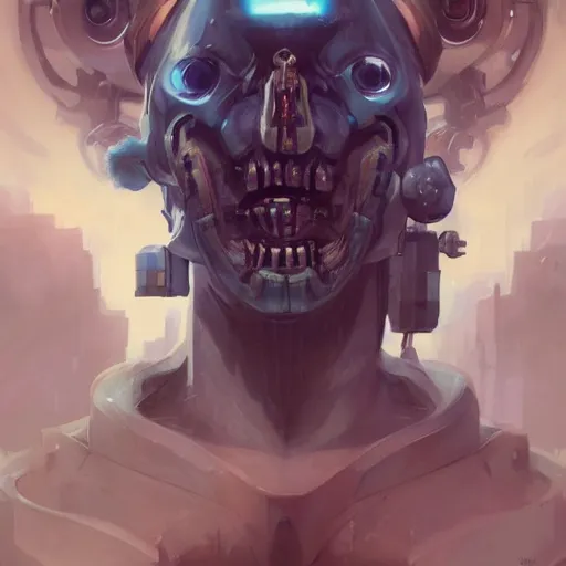 Image similar to portrait of a grotesque cybernetic ghoul, cyberpunk concept art by pete mohrbacher and artgerm and wlop and greg rutkowski and deathburger, digital art, highly detailed, intricate, sci-fi, sharp focus, Trending on Artstation HQ, deviantart, unreal engine 5, 4K UHD image