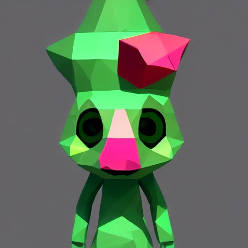 Prompt: flippy from happy Tree Friends, low poly render