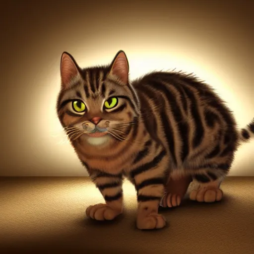 Prompt: photorealistic garfield the cat, atmospheric lighting, details, crisp