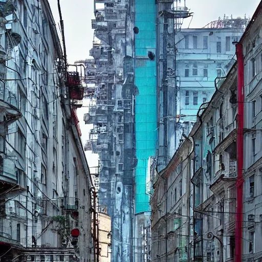 Prompt: Cyberpunk St. Petersburg