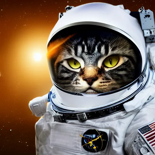 Prompt: A Maine Coon astronaut. High resolution. Highly detailed. Art station. 8k