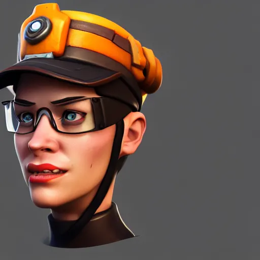 Prompt: 3 d render portrait of engineer from team fortress 2 by valve as a woman, 4 k, 8 k, hd, high resolution, highly detailed, intricate detail, ultra realistic faces, digital art, trending on artstation, team fortress 2