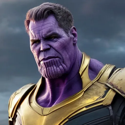 Prompt: a picture of thanos who looks like bruce campbell, infinity wars, ultra realistic, 4 k, ultra high def