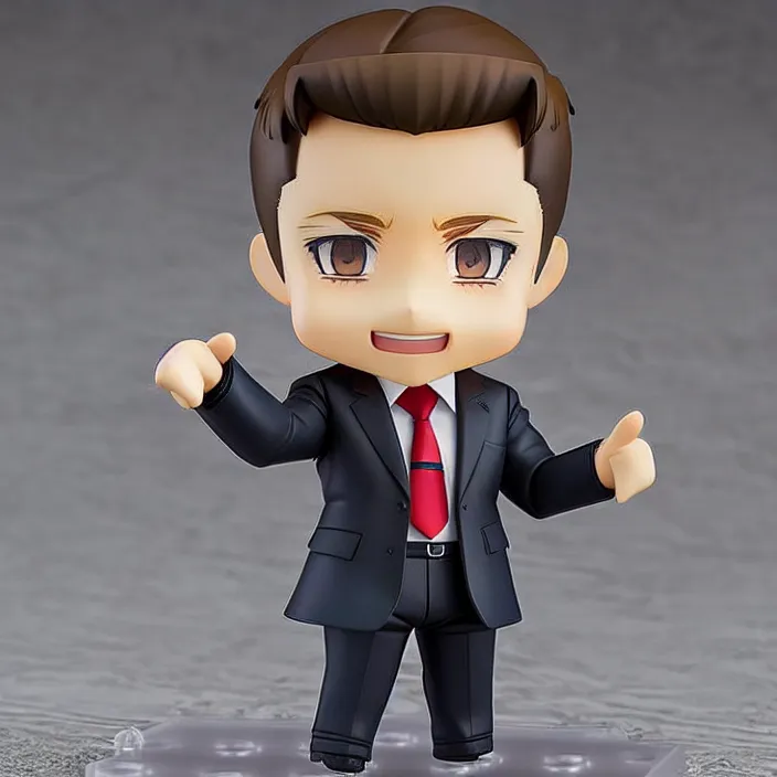 Image similar to a anime nendoroid of elon musk, car tesla 3, figurine, product photo, detailed