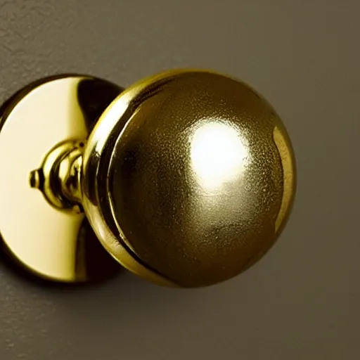 Prompt: a really shiny doorknob