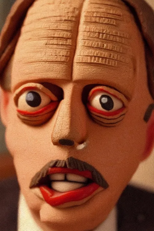 Image similar to film still of steve buscemi made out of bread in the royal tenenbaums, 4 k