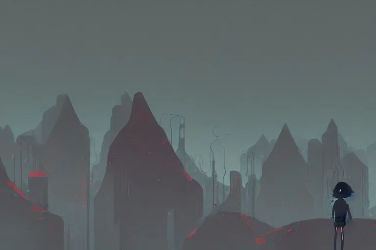 Image similar to landscape in the style of gris, trending on artstation