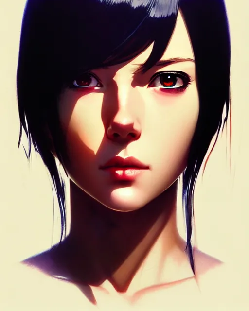 Image similar to dead inside!!!, fine - face, audrey plaza, realistic shaded perfect face, fine details. anime. realistic shaded lighting poster by ilya kuvshinov katsuhiro otomo ghost - in - the - shell, magali villeneuve, artgerm, jeremy lipkin and michael garmash and rob rey