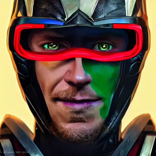 Image similar to realistic Portrait painting of Tom Hiddleston as Cyborg Power Ranger, made by Michaelangelo, physical painting, Sharp focus,digital art, bright colors,fine art, trending on Artstation, unreal engine.