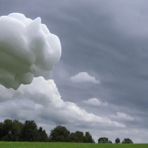 Prompt: clouds mad out of marshmallows,