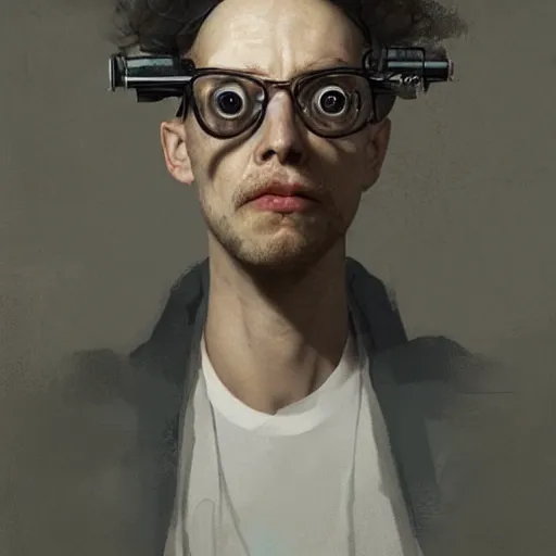 Image similar to the mad scientist portrait, very very detailed artwork by Sergey Kolesov, art station