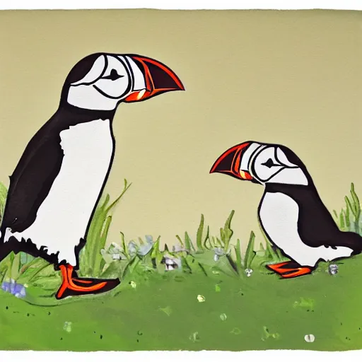 Image similar to 1000 sad puffins