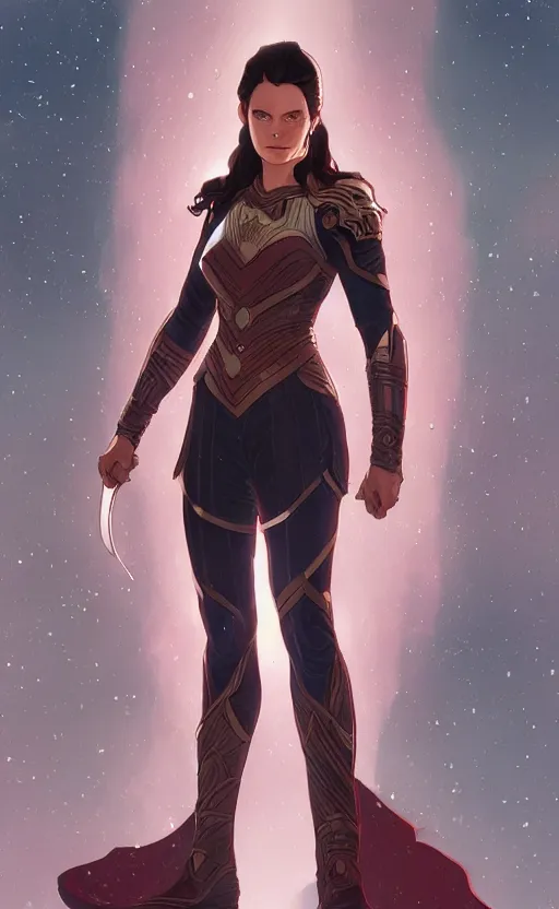 Prompt: lady sif, highly detailed, digital painting, artstation, standing, facing camera, concept art, smooth, sharp focus, illustration, art by artgerm and alphonse mucha, high definition digital art, dramatic lighting, in the style of ilya kuvshinov and Ross tran
