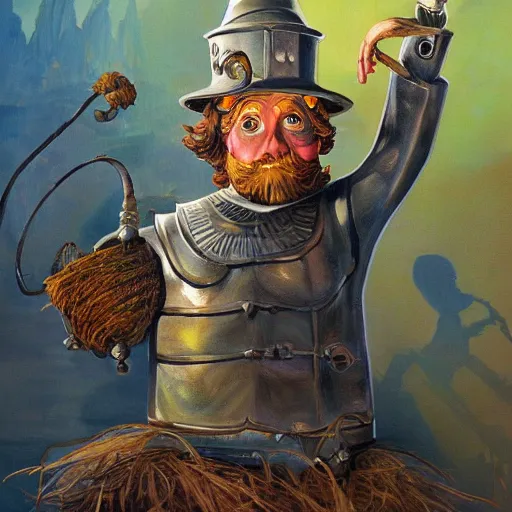 Image similar to highly detailed painting of Woot The Wanderer from The Tin Man of Oz by L. FRANK BAUM, trending on artstation